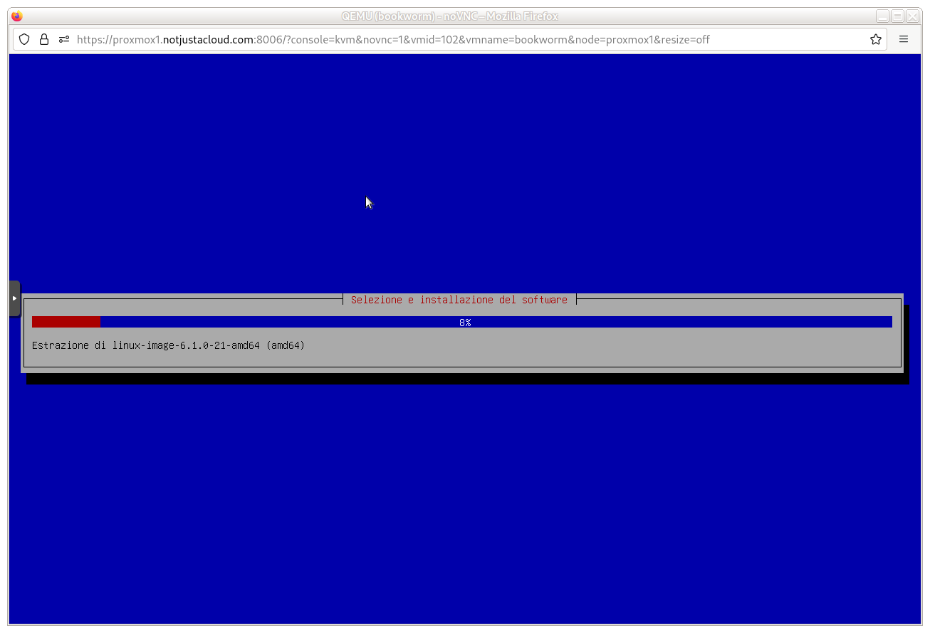 progresso installazione pacchetti